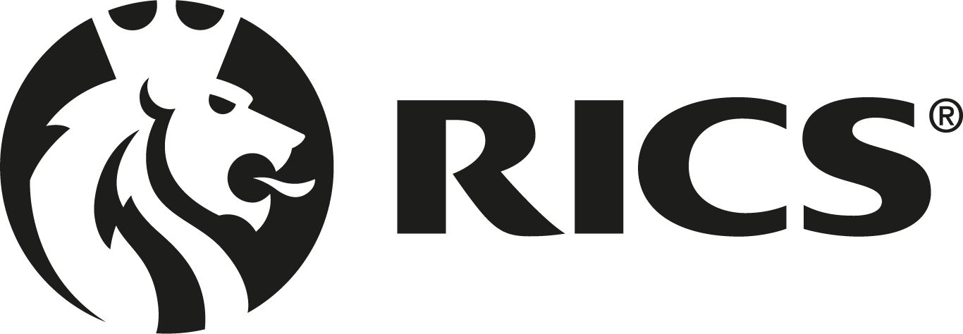 RICS logo with R mark (Black)