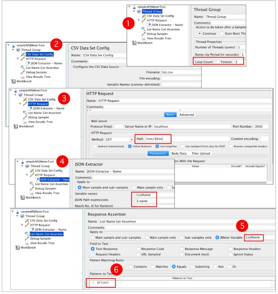 A screenshot showing the details of each plugin required to do a simple HTTP test using JMeter.